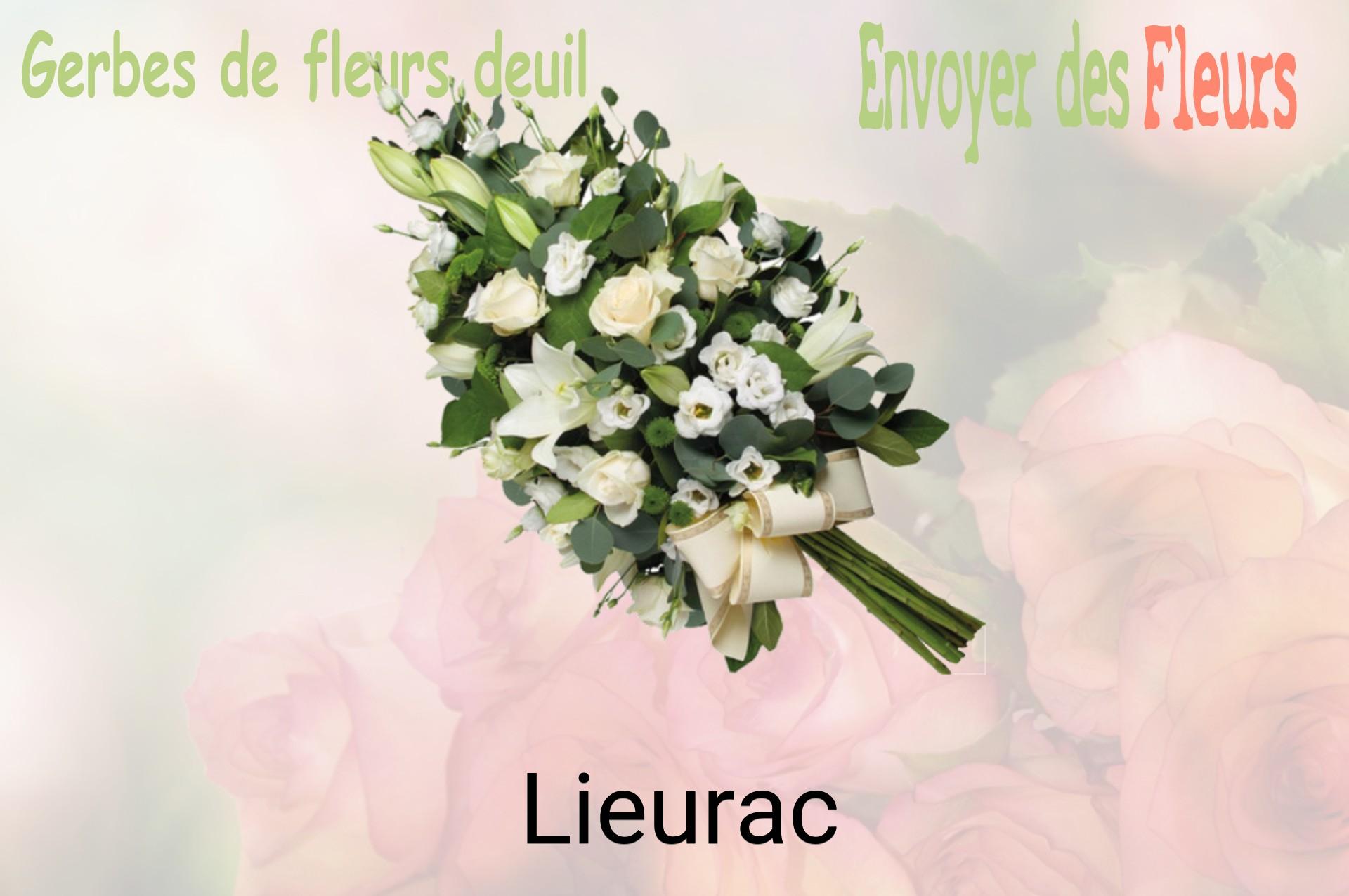 Gerbe de fleurs de deuil livrée à Lieurac